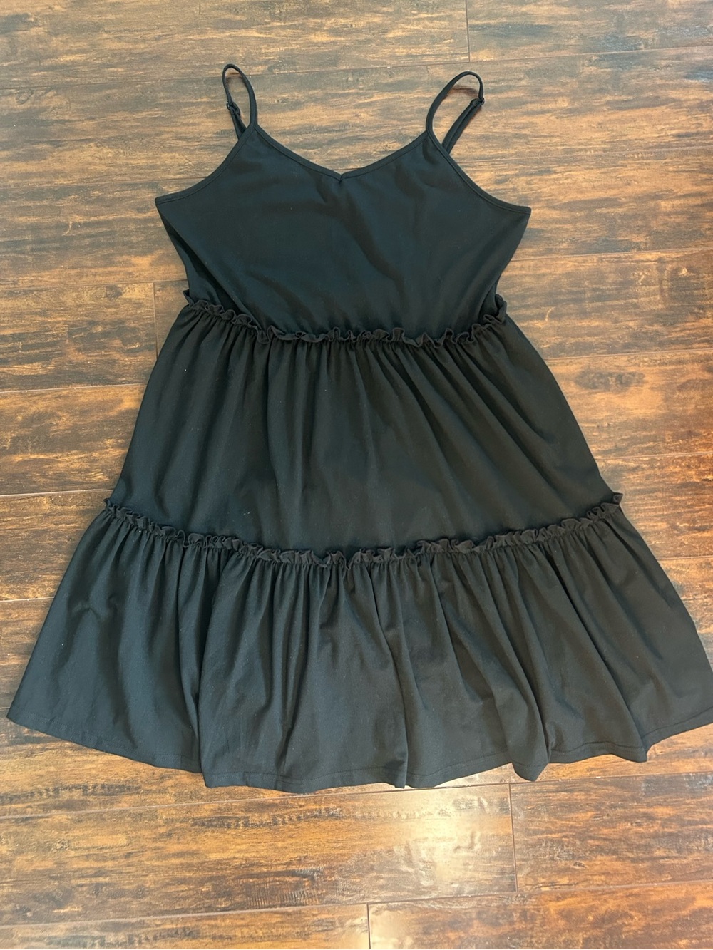 NWOT  Black Tiered Spaghetti Strap Girls Dress